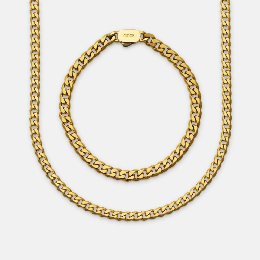 Curb Chain Kit - 18K Gold - Medium